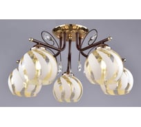 Потолочный светильник РОССВЕТ 5*60Вт*E27 РС20925 BRN+FG/5C