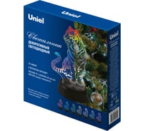 Светильник декоративный Uniel с эффектом 3D «Тигр», на батарейках 3AA (не в/к). 1 светодиод. RGB UL-00008402