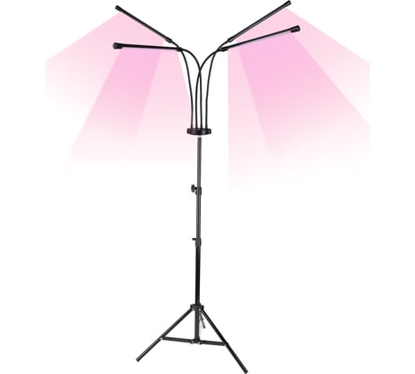 Светильник для растений светодиодный с таймером Uniel, на штативе, спектр для фотосинтеза, 36 Вт, черный ULT-P32-36W/SPLE/TM/40 IP40 BLACK UL-00008905