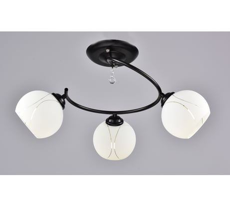 Потолочный светильник РОССВЕТ 3*60Вт*E27 РС20968 BK+CR/3C