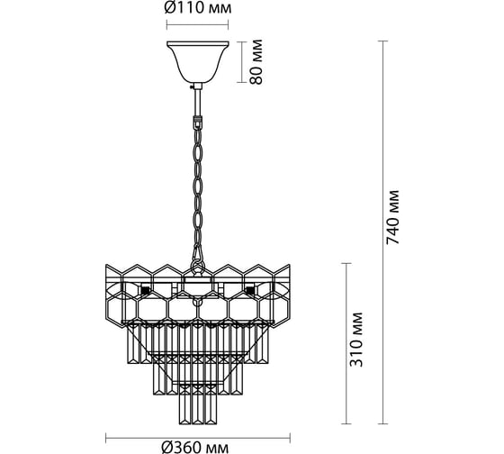 Люстра LUMION E14, 6х40W, KAZ 5231/6