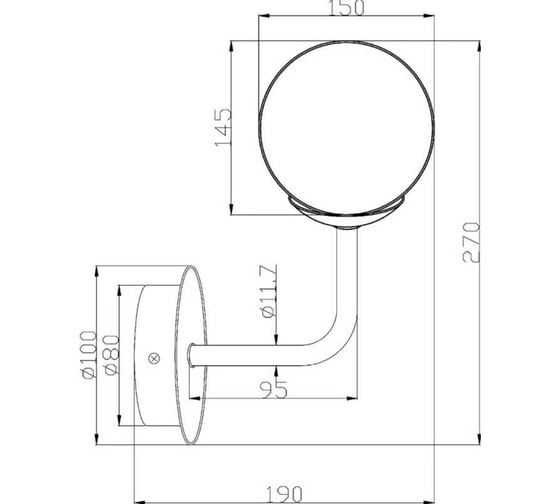 Настенный светильник (бра) MAYTONI Erich 1хE14x40 W MOD221-WL-01-N