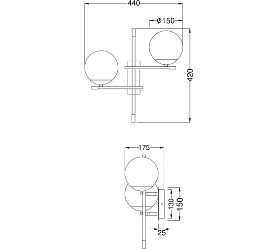 Настенный светильник (бра) MAYTONI Nostalgia 2хE14x40 W MOD050WL-02G