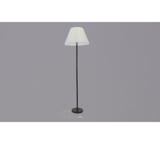 Торшер РОССВЕТ 1х60ВтхE27 РС20653 BK+CR/1F shade+body 1