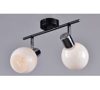 Потолочный светильник РОССВЕТ 2*60Вт*E14 РС21068 BK+CR/2C