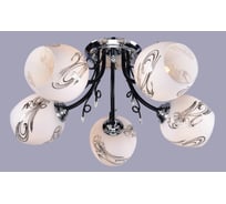 Потолочный светильник РОССВЕТ 5х60ВтхE27 РС20686 BK+CR/5C