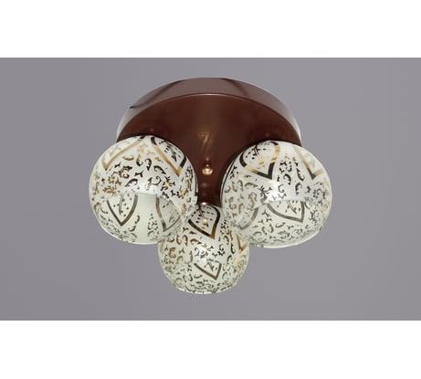 Потолочный светильник РОССВЕТ 3х60ВтхE27 РС21035 BRN+FG/3C