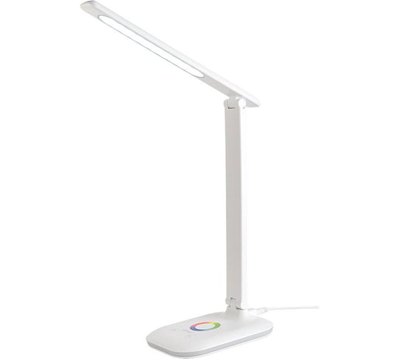 Светодиодный настольный светильник General Lighting Systems 9Вт, 600лм, 2700-6500К, белый свет, RGB-подсветка, сенсорный, белый GLTL-031-1 800031