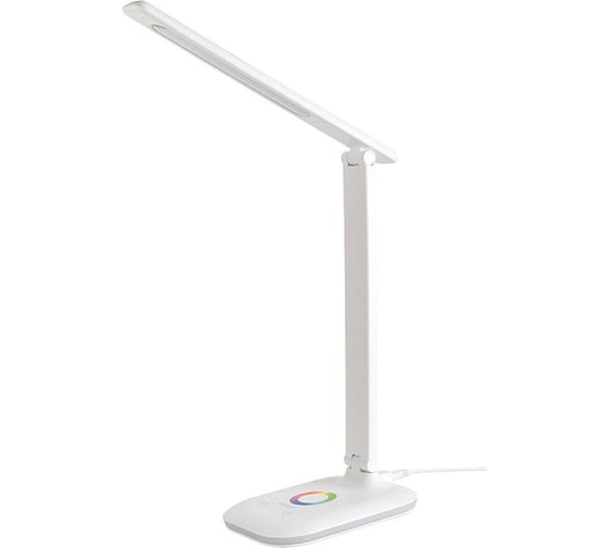 Светодиодный настольный светильник General Lighting Systems 9Вт, 600лм, 2700-6500К, белый свет, RGB-подсветка, сенсорный, белый GLTL-031-1 800031