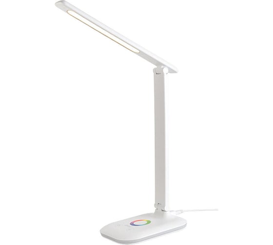 Светодиодный настольный светильник General Lighting Systems 9Вт, 600лм, 2700-6500К, белый свет, RGB-подсветка, сенсорный, белый GLTL-031-1 800031