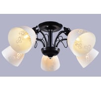 Потолочный светильник РОССВЕТ 5х60ВтхE27 РС20697 BK+CR/5C