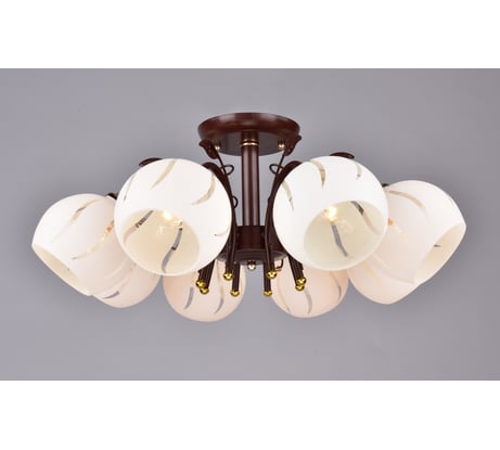 Потолочный светильник РОССВЕТ 8х60ВтхE27 РС20000 BRN+FG/8C