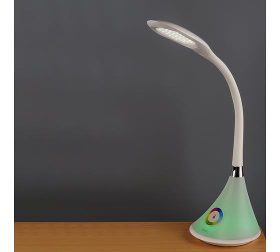 Светодиодный настольный светильник General Lighting Systems 8Вт, 520лм, 5000К, нейтральный белый свет, сенсорное включение, белый GLTL-038-1 800038