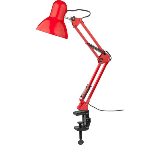 Настольный светильник General Lighting Systems Е27, основание + струбцина, 600х148мм, красный GTL-038 800138