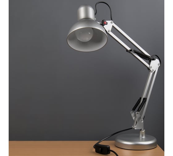 Настольный светильник General Lighting Systems Е27, основание + струбцина, 600х148мм, серебристый GTL-039 800139