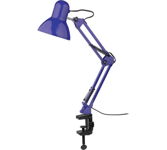 Настольный светильник General Lighting Systems Е27, основание + струбцина, 600х148мм, синий GTL-040 800140