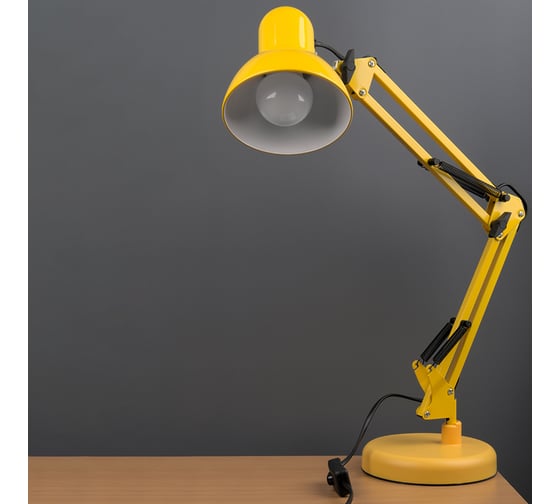 Настольный светильник General Lighting Systems Е27, основание + струбцина, 600х148мм, желтый GTL-041 800141