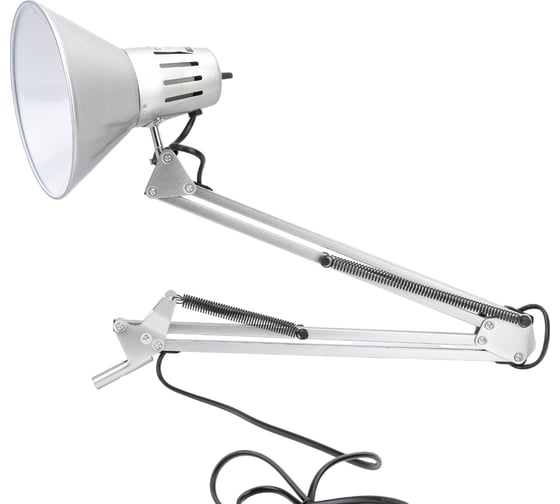 Настольный светильник General Lighting Systems на струбцине Е27, 700х168мм, серебристый GTL-044 800144