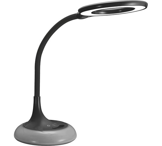 Светодиодный настольный светильник General Lighting Systems 8Вт, 530лм, 2800-6500К, белый свет, RGB-подсветка, сенсорный, черный GLTL-024-B 800150