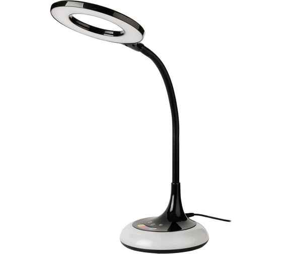 Светодиодный настольный светильник General Lighting Systems 8Вт, 530лм, 2800-6500К, белый свет, RGB-подсветка, сенсорный, черный GLTL-024-B 800150