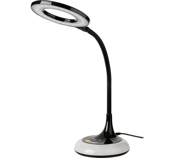 Светодиодный настольный светильник General Lighting Systems 8Вт, 530лм, 2800-6500К, белый свет, RGB-подсветка, сенсорный, черный GLTL-024-B 800150
