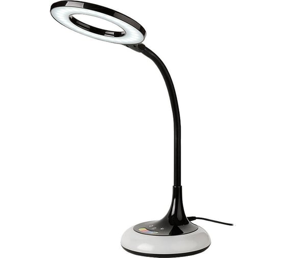 Светодиодный настольный светильник General Lighting Systems 8Вт, 530лм, 2800-6500К, белый свет, RGB-подсветка, сенсорный, черный GLTL-024-B 800150