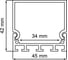 Накладной профиль FERON 42x45мм, алюминиевый, черный, 2м, CAB268 48149 3