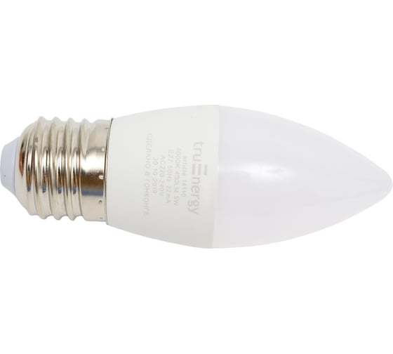 Светодиодная лампа truEnergy 5W (свеча) E27 4000K 400Lm 14110