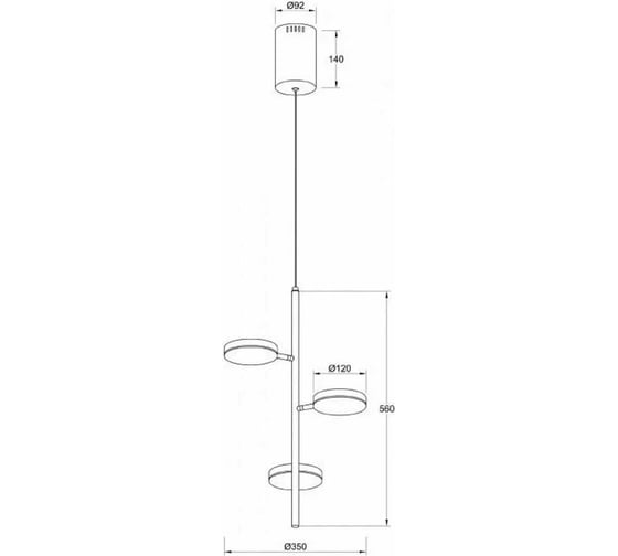 Подвесной светильник MAYTONI Fad 18 LED MOD070PL-L18B3K