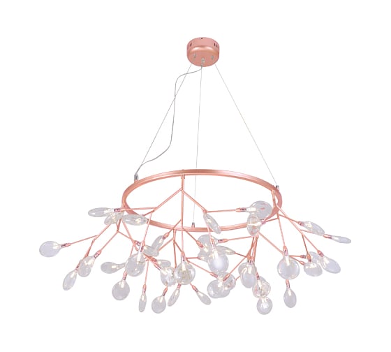 Подвесная люстра Crystal Lux EVITA SP45 D COPPER/TRANSPARENT
