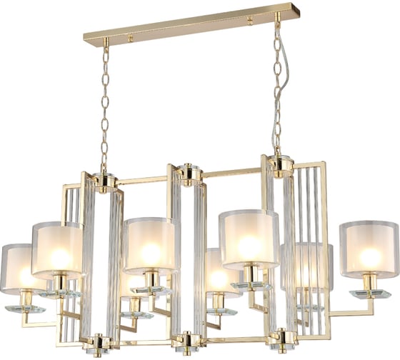 Подвесная люстра Crystal Lux NICOLAS SP8 L1000 GOLD/WHITE