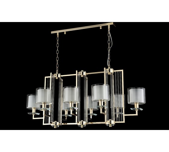 Подвесная люстра Crystal Lux NICOLAS SP8 L1000 GOLD/WHITE