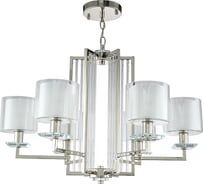 Подвесная люстра Crystal Lux NICOLAS SP-PL6 NICKEL/WHITE