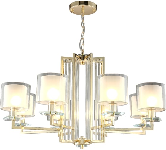 Подвесная люстра Crystal Lux NICOLAS SP-PL8 GOLD/WHITE