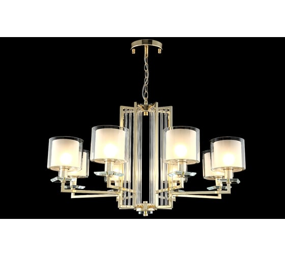 Подвесная люстра Crystal Lux NICOLAS SP-PL8 GOLD/WHITE