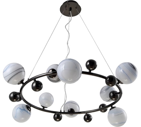 Подвесная люстра Crystal Lux SALVADORE SP9H BLACK CHROMIUM 1