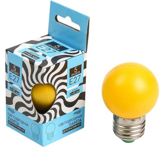 Светодиодная лампа LUAZON декоративная Lighting, G45, 5 SMD2835, для белт-лайта, желтый 2580324