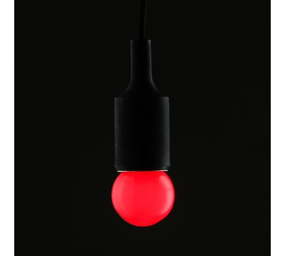 Светодиодная лампа LUAZON декоративная Lighting, G45, 5 SMD2835, для белт-лайта, красный 2580323