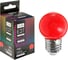 Светодиодная лампа LUAZON Lighting, G45, Е27, 1.5 Вт, для белт-лайта, красная, 5082185 1