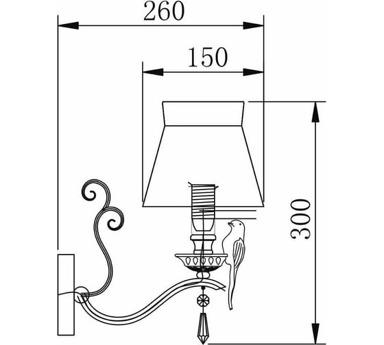 Настенный светильник MAYTONI (бра) Bird 1хE14x40 W ARM013-01-W