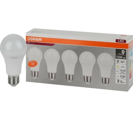 Светодиодная лампа Osram LVCLA125 15SW/830 230V E27 2X5 RU 4058075577800