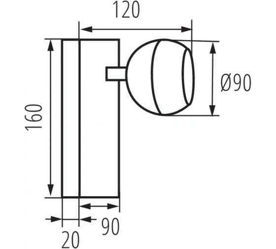 Светильник KANLUX GALOBA W 1xGU10 B неинтегрированный 33673