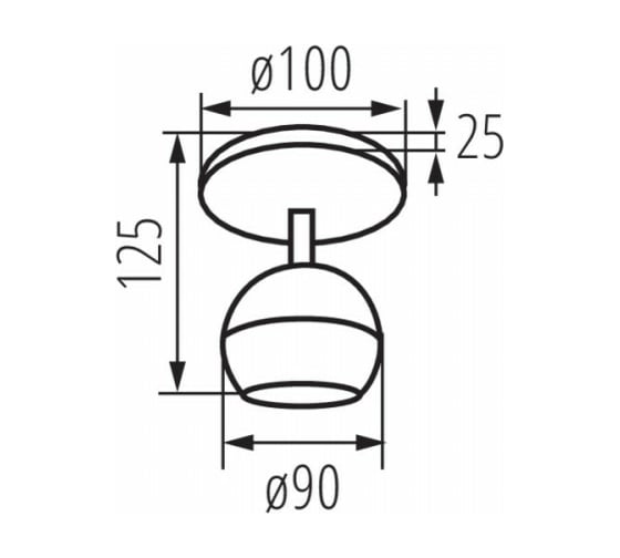Настенно-потолочная спот KANLUX GALOBA EL-1O B 33671