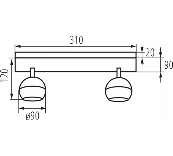 Настенно-потолочная спот KANLUX GALOBA EL-2I B 33675