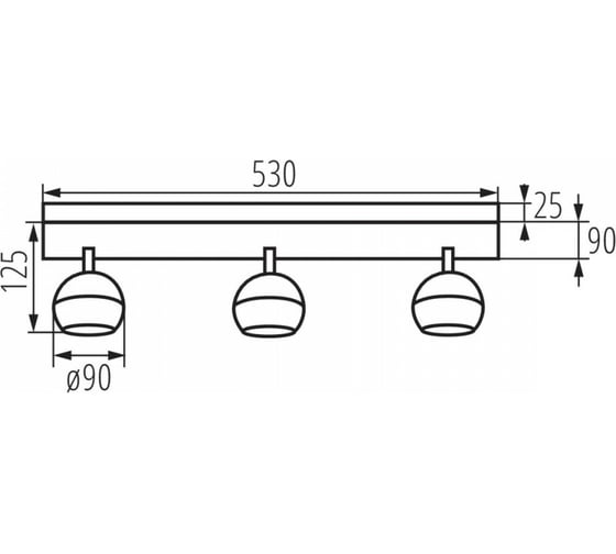 Настенно-потолочный спот KANLUX GALOBA EL-3I B 33677