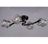 Люстра РОССВЕТ 4х60ВтхE27 РС20188 BK+CR/4C