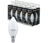 Светодиодная лампа Grisard Electric свеча C35 Е14 7Вт 3000К 220В 10 шт GRE-002-0045