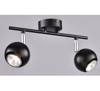 Настенно-потолочный спот РОССВЕТ 2* 40Вт* GU10 РС20722 BK+CR/2C