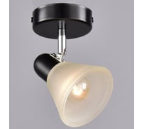 Настенно-потолочный спот РОССВЕТ 1* 40Вт* E14 РС20725 BK+CR/1W