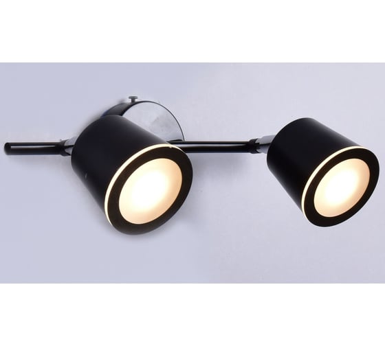 Настенно-потолочный спот РОССВЕТ 2* 10Вт* LED РС22268 BK+CR/2C
